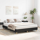 Bed Frame No Mattress Black 140x200 cm Engineered Wood 3328718
