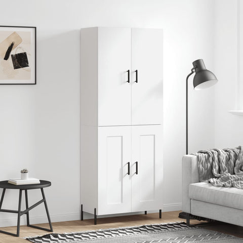 Highboard White 69.5x34x180 cm Engineered Wood 3195795