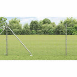 Ground Spike Fence Post 26 pcs Silver Powder-Coated Steel 3350209