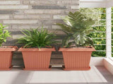 Plant Pots 6 pcs Brick Red Plastic 3403294