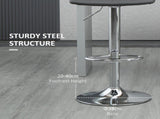 Adjustable Bar Stools Set of 2, Swivel PU Leather Upholstered Barstools with Tufted Seat and Back, T3398P341390