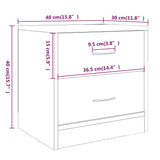 Bedside Cabinets 2 pcs Grey Sonoma 40x30x40 cm Engineered Wood 815408