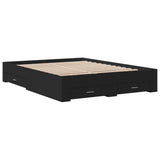 Bed Frame with Drawers without Mattress Black 140x200 cm 3280385