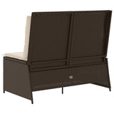Garden Bench Brown Poly Rattan 3394450