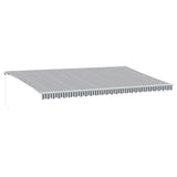 Manual Retractable Awning Anthracite&White 600x350 cm 3215804