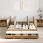 Storage Bed Frame with Drawer Artisan oak 236.5 x 140 x 31.5 cm 3335644