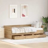 Daybed with Headboard Artisan Oak 90 x 190 cm Engineered Wood 3333997