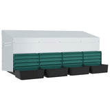 Chicken Nesting Box 4 Compartments Wall-Mounted Galvanised Steel 4104901