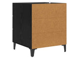Bedside Cabinet Black Oak 40 x 40.5 x 66 cm Engineered Wood 880624