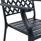 Stackable Garden Chair Set 7 pcs Anthracite Powder-coated Steel 3283771