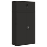 ZNTS File Cabinet Black 90x40x180 cm Steel 3188325