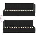 Corner Bed Frame with Headboard Black 80 x 200 cm Velvet 42016251