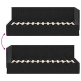 Corner Bed Frame with Headboard Black 80 x 200 cm Velvet 42016251
