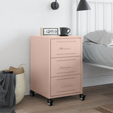Bedside Cabinet Pink 36x39x59 cm Steel 846729