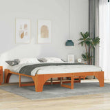 Bed Frame Brown 180 x 200 cm Solid Pine Wood 872979