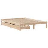 Bed Frame without Mattress 140x200 cm Solid Wood Pine 3301436