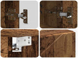 Mirror Cabinet Old Wood 80 x 17 x 55 cm Engineered Wood 883362