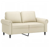 2-Seater Sofa Cream 120 cm Faux Leather 359500
