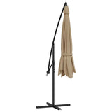 Cantilever Garden Parasol with Aluminium Pole 350 cm Taupe 44506
