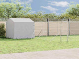 Outdoor Dog Kennel with Roof Silver 6x6x2.5 m Galvanised Steel 3190479