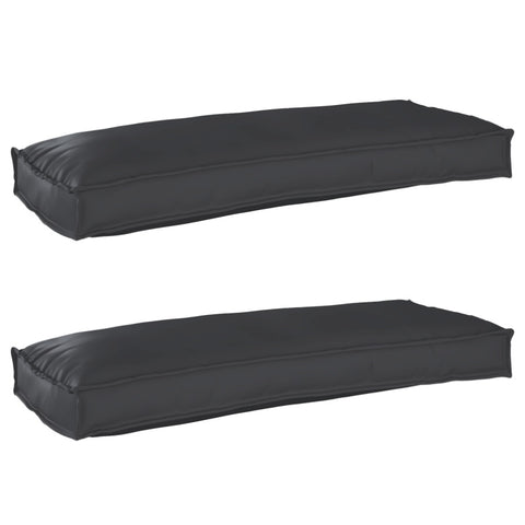 ZNTS Pallet Cushions for Bench 2 pcs Black 100x40x8 cm Oxford Fabric 42001692