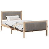 Bed frame Brown and taupe 100 x 200 cm Solid pine wood 878492