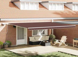 Manual Retractable Awning with LED Brown 450x300 cm 3215381