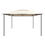 Gazebo Pavilion Tent Canopy 4x4 m Steel Beige 43171