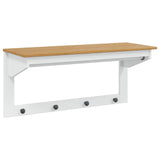 Coat Rack HILL White and Honey Brown 90 x 35 x 41.5 cm 42025034