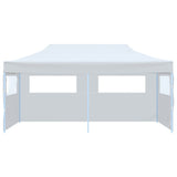 Folding Pop-up Partytent with Sidewalls 3x6 m Steel White 48863