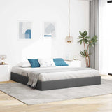 Storage Bed with Mattress Dark Grey 180 x 200 cm Fabric 3370029