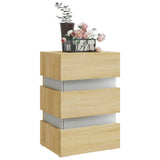 ZNTS LED Bedside Cabinet Sonoma Oak 45x35x67 cm Engineered Wood 326843