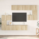 8 Piece TV Cabinet Set Sonoma Oak Engineered Wood 3079038