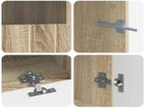 5 Piece LED TV Cabinet Sonoma Oak Engineered Wood 3416516