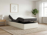 Electric Adjustable Bed Frame White 200 x 80 x 33.5 cm Steel 42037279
