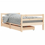 Kids Bed Frame with Drawers 80x160 cm Solid Wood Pine 834444