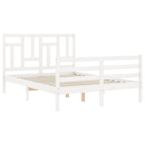 Bed Frame without Mattress White Small Double Solid Wood 3194932