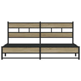 Metal Bed Frame without Mattress Sonoma Oak 183x213 cm 3308500