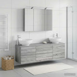 Bathroom Furniture Set 4 pcs Grey Sonoma 3406940