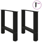 ZNTS Coffee Table Legs Black 2 pcs 60x cm Steel 4013284