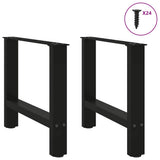 Coffee Table Legs Black 2 pcs 50x cm Steel 4013280