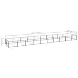 Dog Kennel Black 20 m Steel 3082117