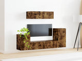 TV Cabinet Set 4 pcs Smoked Oak Engineered Wood 3409119