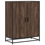 Shoe Cabinet Brown Oak 75x38x97.5 cm Engineered Wood and Metal 3300869