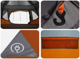 Family Tent with Roof Grey and Orange 305 x 275 x 190 cm 42028709