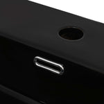 ZNTS Basin with Faucet Hole Ceramic Black 76x42.5x14.5 cm 142743