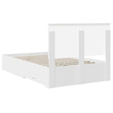 Bed Frame with Headboard White 120 x 190 cm Engineered Wood 3409667