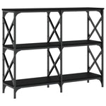 ZNTS Console Table Black 100x28x80.5 cm Engineered Wood 835419