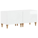 TV Cabinet High Gloss White Engineered Wood 896239