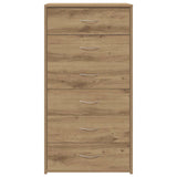 Sideboard with 6 Drawers Artisan Oak 50x34x96 cm Engineered Wood 855891
